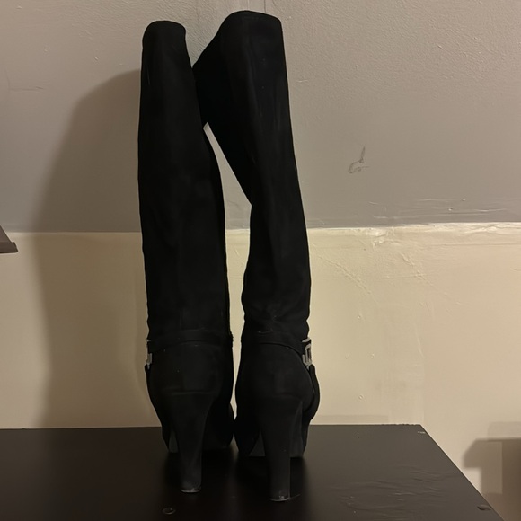 Black, faux suede Impo stretch boot, size 8.5 - Picture 4 of 5